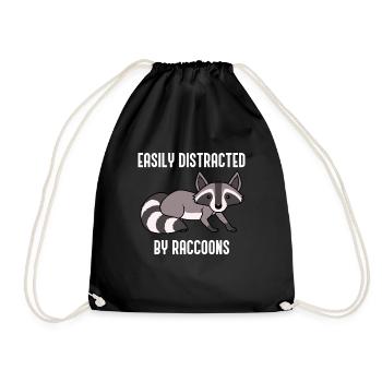 Distrait par les ratons laveurs, le dicton - Sac de sport léger - noir - Devant