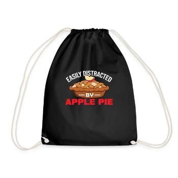 Apple pie - Drawstring Bag - black - Front