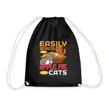 Apple pie - Drawstring Bag - black - Front