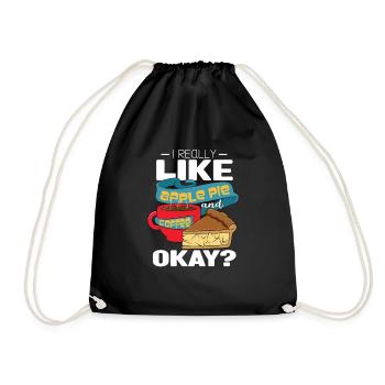 Apple pie - Drawstring Bag - black - Front