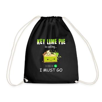 Funny Lemon Cake Design - Drawstring Bag - black - Front