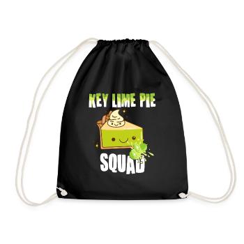 Funny Lemon Cake Design - Drawstring Bag - black - Front