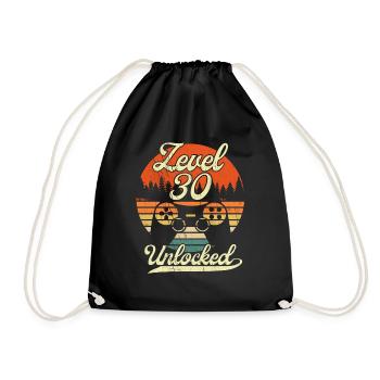 Niveau 30 Hommes Débloqués Gamer 30 Birthday Gamer - Sac de sport léger - noir - Devant