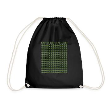 Trouvez le puzzle de trèfle à quatre feuilles St - Sac de sport léger - noir - Devant