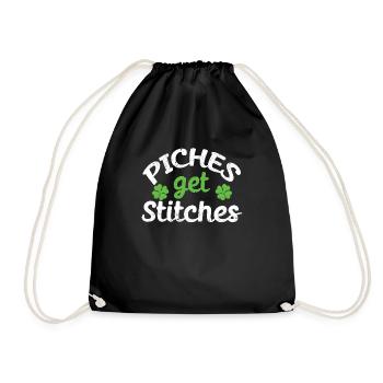 Pinches Get Stitches St Patrick’s Day Shamrock Luck - Sac de sport léger - noir - Devant