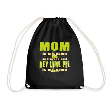 Funny Mother Lemon Cake Design - Drawstring Bag - black - Front