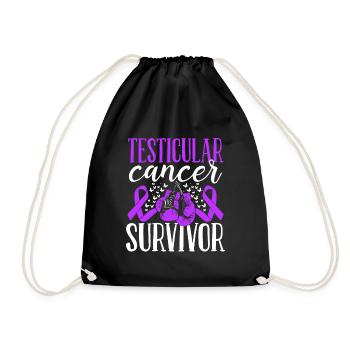 Gants de sensibilisation au cancer du testicule Survivant - Sac de sport léger - noir - Devant