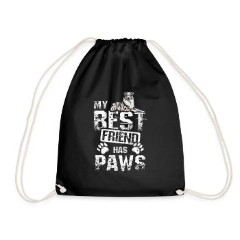 Mon meilleur ami a des pattes de berger australien - Sac de sport léger - noir - Devant