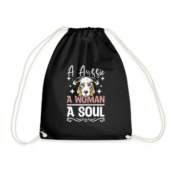 A Aussie A Woman A soul - Drawstring Bag - black - Front