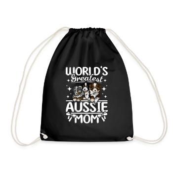 World's greatest Aussie mom - Turnbeutel - Schwarz - Vorne