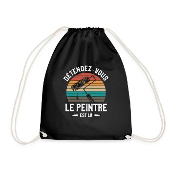 Détendez-Vous Le Peintre Est Là Peinture - Sac de sport léger - noir - Devant