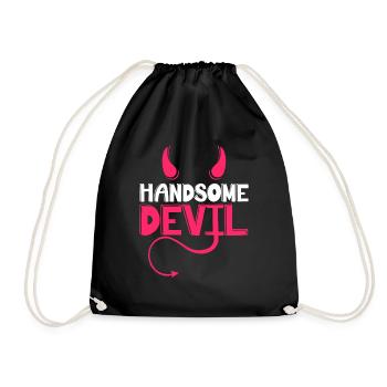 Handsome Devil Spouse Family Partner - Drawstring Bag - black - Front