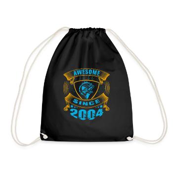 Génial depuis 2004. Angel, l’anniversaire du pêcheur - Sac de sport léger - noir - Devant