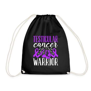 Testicule Cancer Awareness Ribbon Gants Warrior - Sac de sport léger - noir - Devant