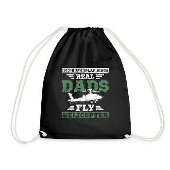 Papa militaire papa pilote d’hélicoptère - Sac de sport léger - noir - Devant