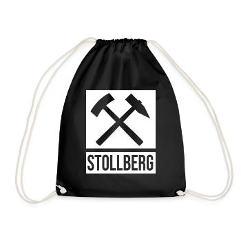 Erzgebirge Stollberg - Turnbeutel - Schwarz - Vorne