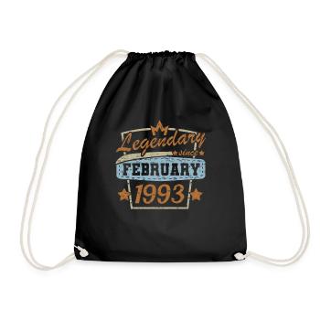 Legendär seit Februar 1993 Retro - Turnbeutel - Schwarz - Vorne