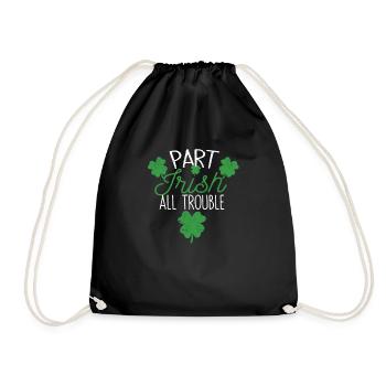 Partie irlandaise All Trouble Funny Clovers Stamp St. - Sac de sport léger - noir - Devant