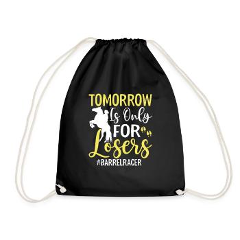Tomorrow Is Only - Barrel Equestrians - Drawstring Bag - black - Front