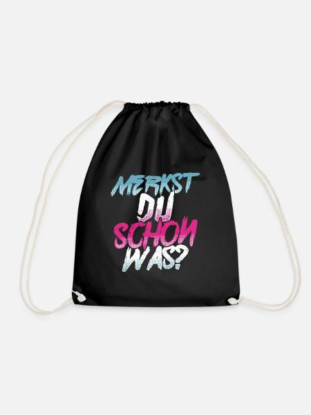 Merkst Du Schon Was - Festival Musik Geschenk Tech - Turnbeutel - Schwarz