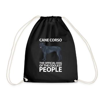 Cane Corso - Drawstring Bag - black - Front