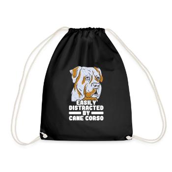 Cane Corso - Drawstring Bag - black - Front