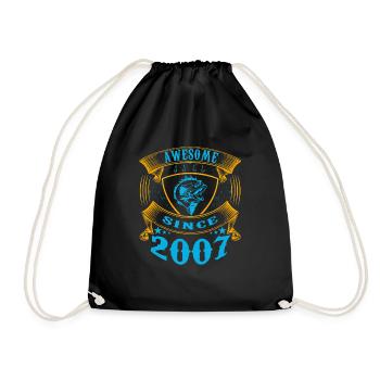 Génial depuis 2007. Angel, l’anniversaire du pêcheur - Sac de sport léger - noir - Devant