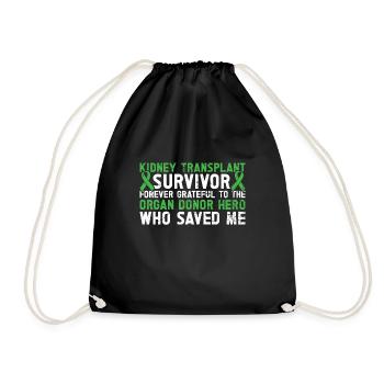 Kidney donor - Drawstring Bag - black - Front