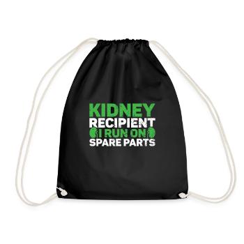 Kidney donor - Drawstring Bag - black - Front