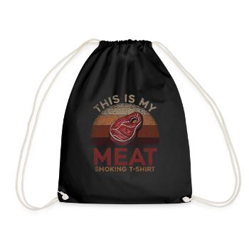 This Is My Meat Smoking Barbecue - Drawstring Bag - black - Front