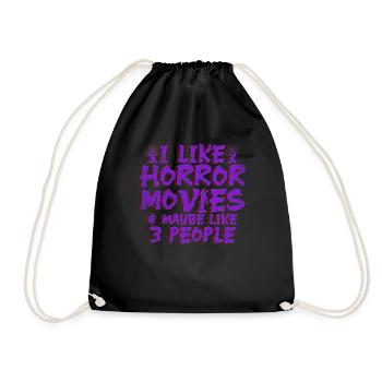 J’aime les films d’horreur et peut-être comme 3 personnes - Sac de sport léger - noir - Devant