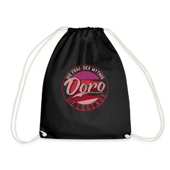 Die frau der Mythos die Legende Doro - Turnbeutel - Schwarz - Vorne