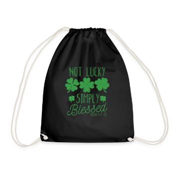 Faith Shamrock Patricks Day Irish Not Lucky Simple - Sac de sport léger - noir - Devant