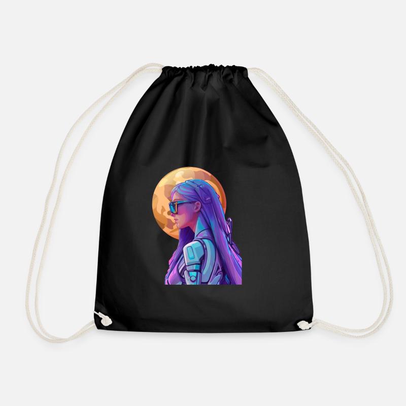 Space Fighter 3 - Drawstring Bag - black