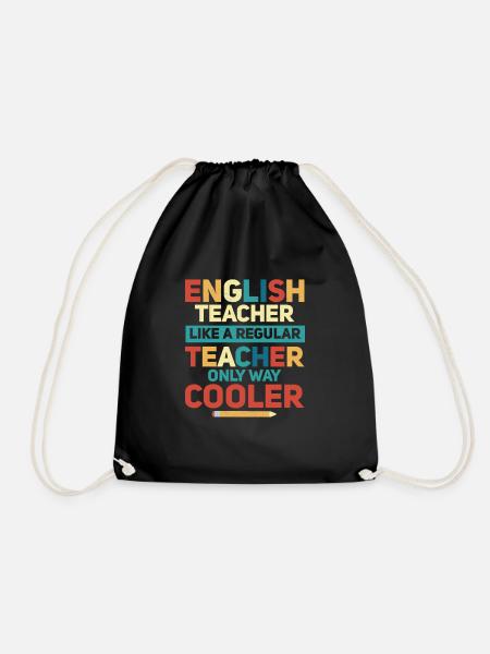 English Teacher Like A Regular Teacher Language Gr - Turnbeutel - Schwarz