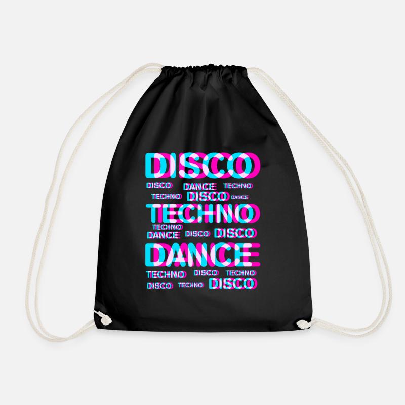 Musik Tanz Disco Techno - Turnbeutel - Schwarz