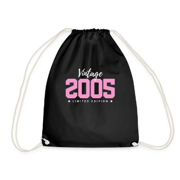 18 ans millésime 2005 rétro 18ème anniversaire - Sac de sport léger - noir - Devant