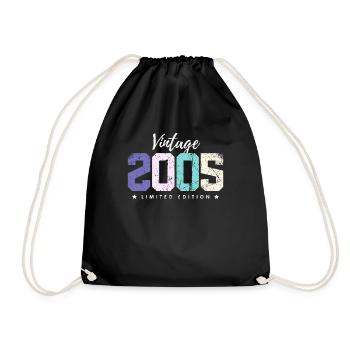 18 ans millésime 2005 rétro 18ème anniversaire - Sac de sport léger - noir - Devant