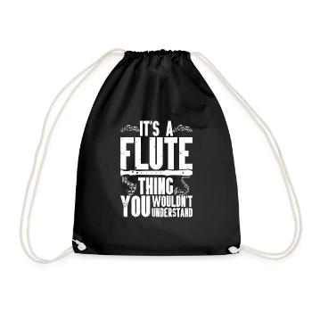 Flute - Drawstring Bag - black - Front