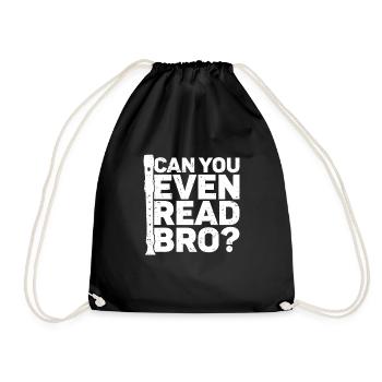 Flute - Drawstring Bag - black - Front