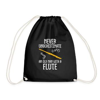 Flute - Drawstring Bag - black - Front