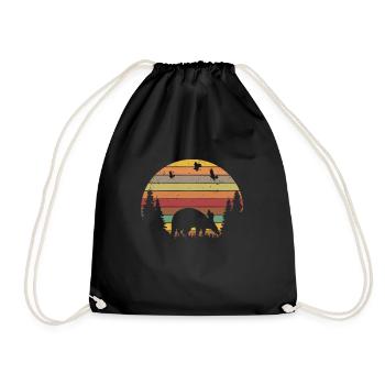 Erdferkel Retro Aardvark Vintage - Sac de sport léger - noir - Devant