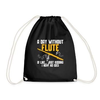 Flute - Drawstring Bag - black - Front