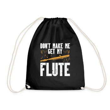 Flute - Drawstring Bag - black - Front