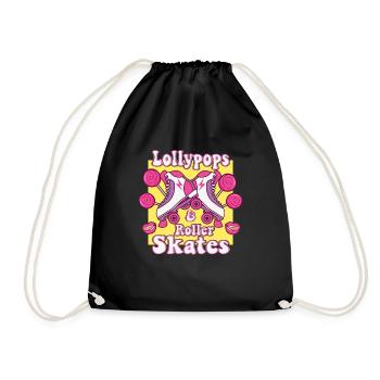 Roller Skating Lollypops Roller Skates Roller Skate - Drawstring Bag - black - Front