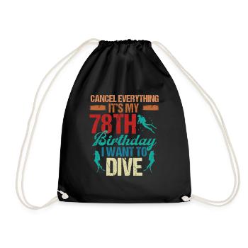 78 ans Scuba Diver Birthday Idea Snorkeling - Sac de sport léger - noir - Devant