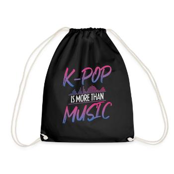 K-Pop| Südkorea | Kpop - Turnbeutel - Schwarz - Vorne