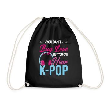Liebe K-Pop - Turnbeutel - Schwarz - Vorne