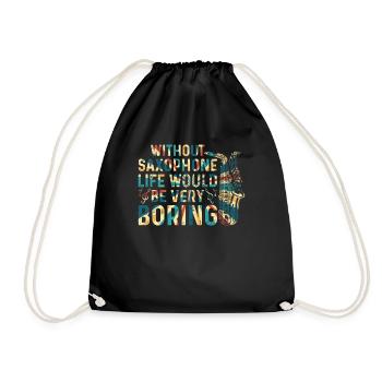 Sans saxophone la vie serait très ennuyeuse Sax Mu - Sac de sport léger - noir - Devant