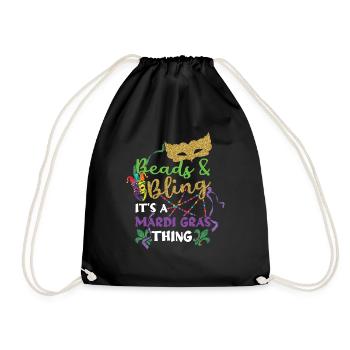 Beads Bling Thing Festival Parade Mardi Gras - Turnbeutel - Schwarz - Vorne